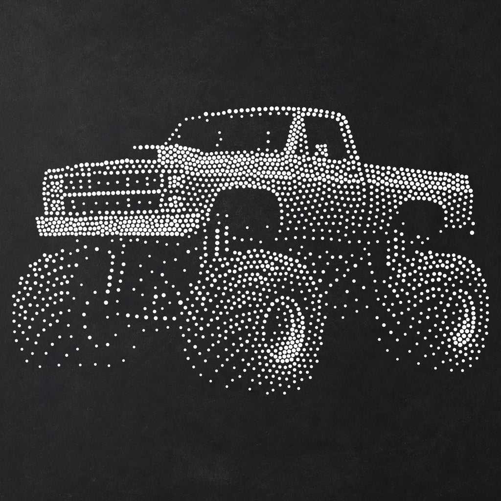 Monster Truck reusable Mylar stencil