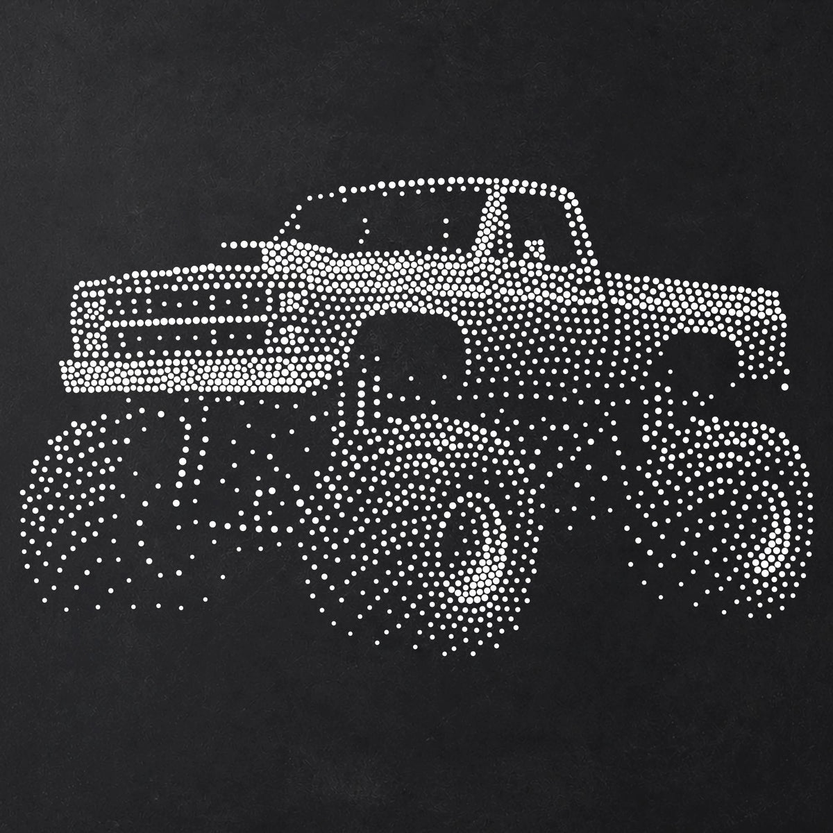 Monster Truck reusable Mylar stencil