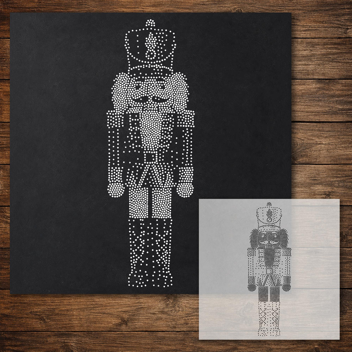 Nutcracker Soldier reusable Mylar stencil
