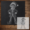Christmas Elf reusable Mylar stencil