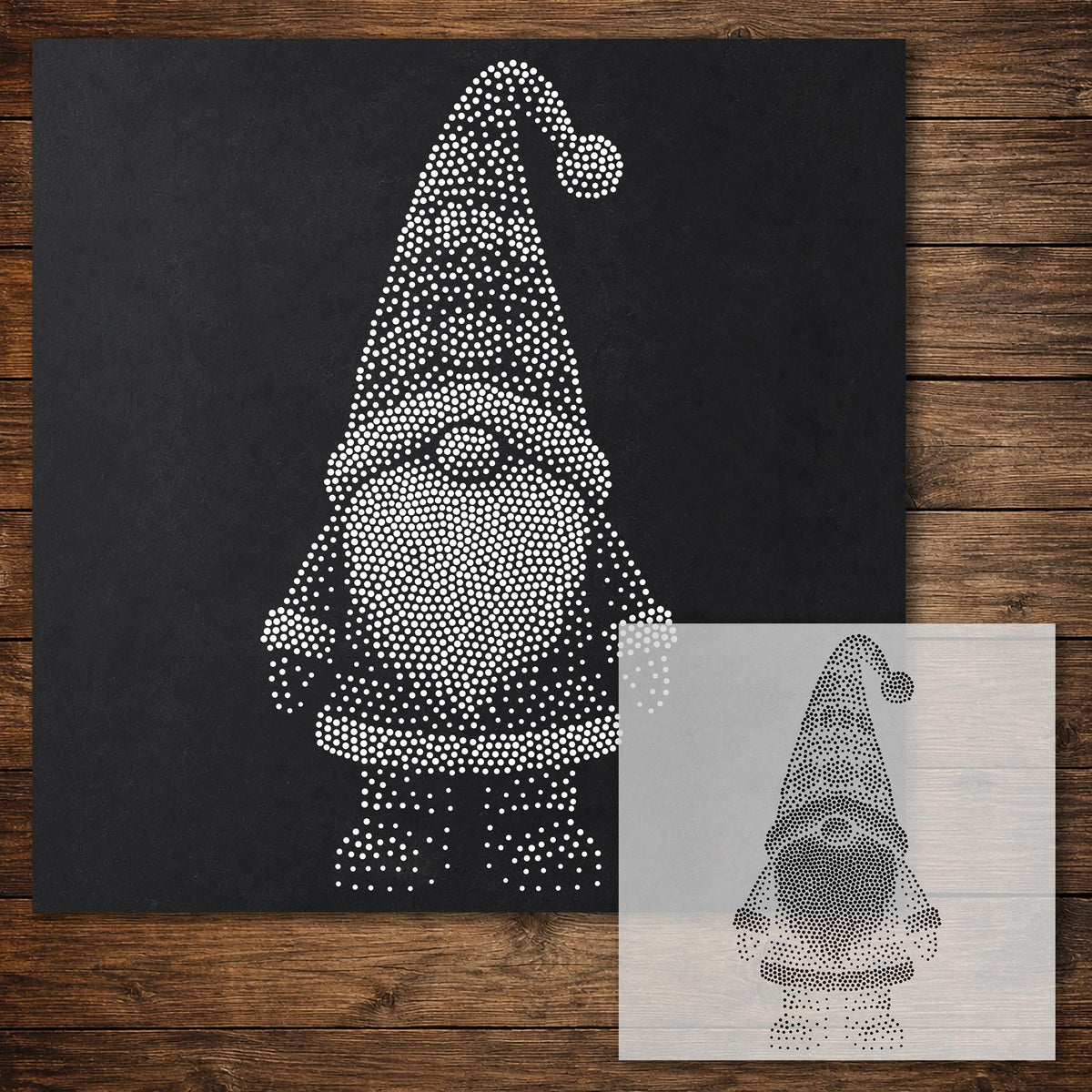 Christmas Gnome reusable Mylar stencil