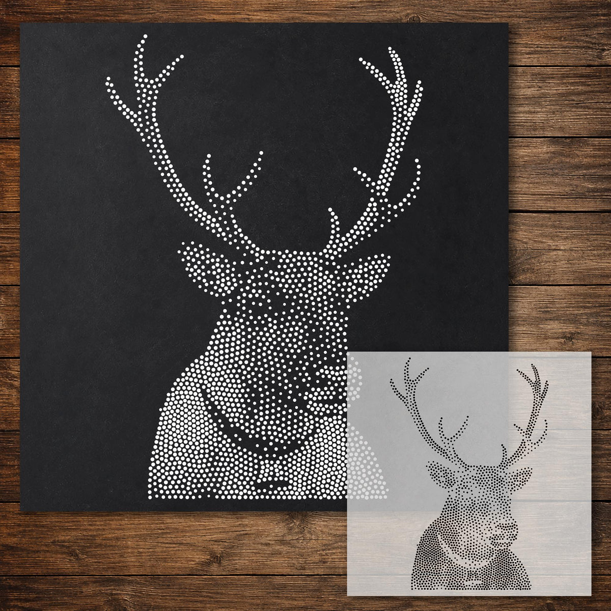 Christmas Reindeer reusable Mylar stencil