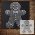 Gingerbread Man reusable Mylar stencil