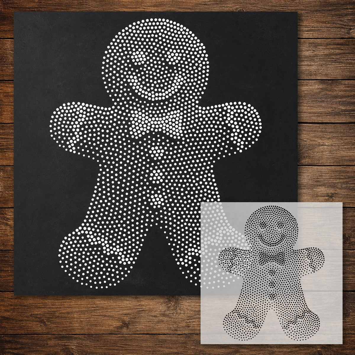 Gingerbread Man reusable Mylar stencil