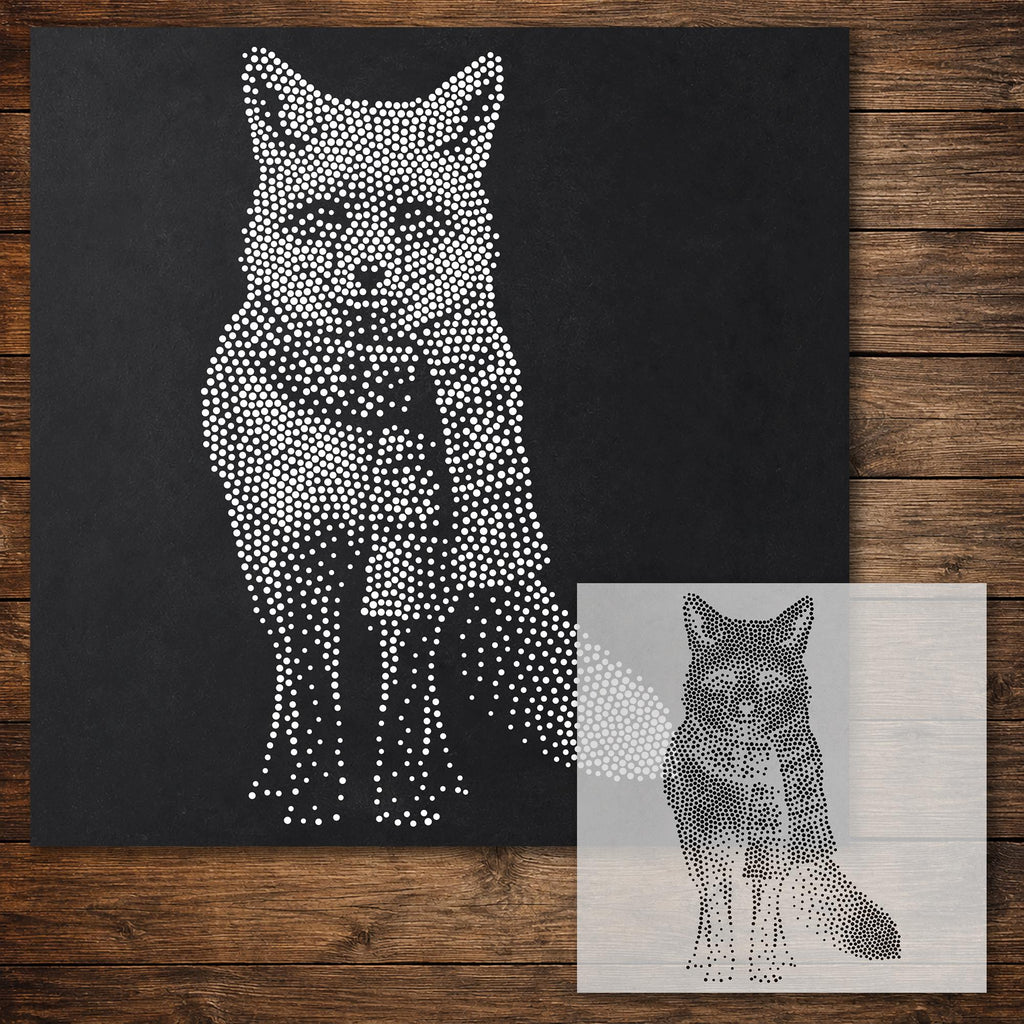 Christmas Fox reusable Mylar stencil