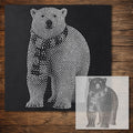 Christmas Polar Bear reusable Mylar stencil