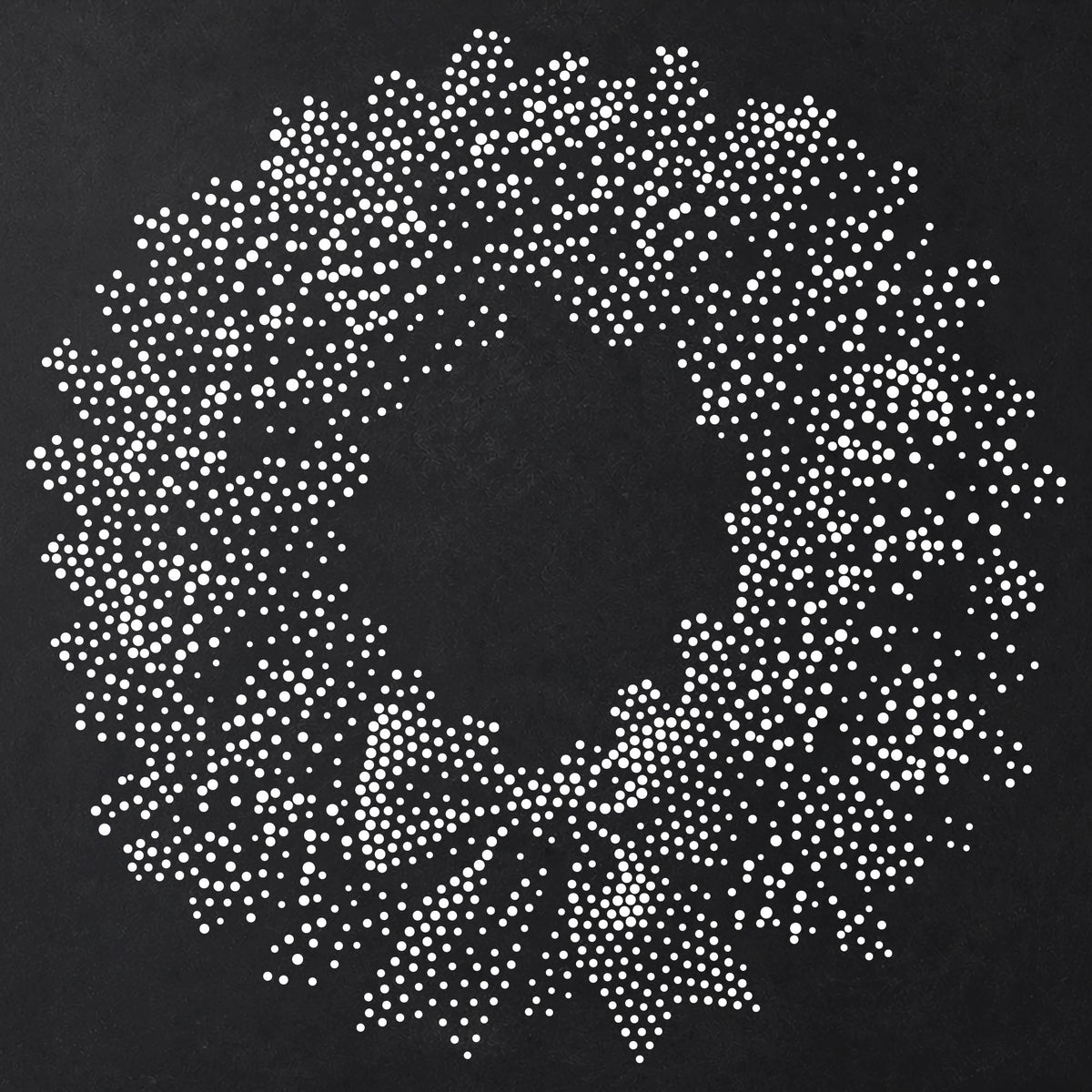 Christmas Wreath reusable Mylar stencil