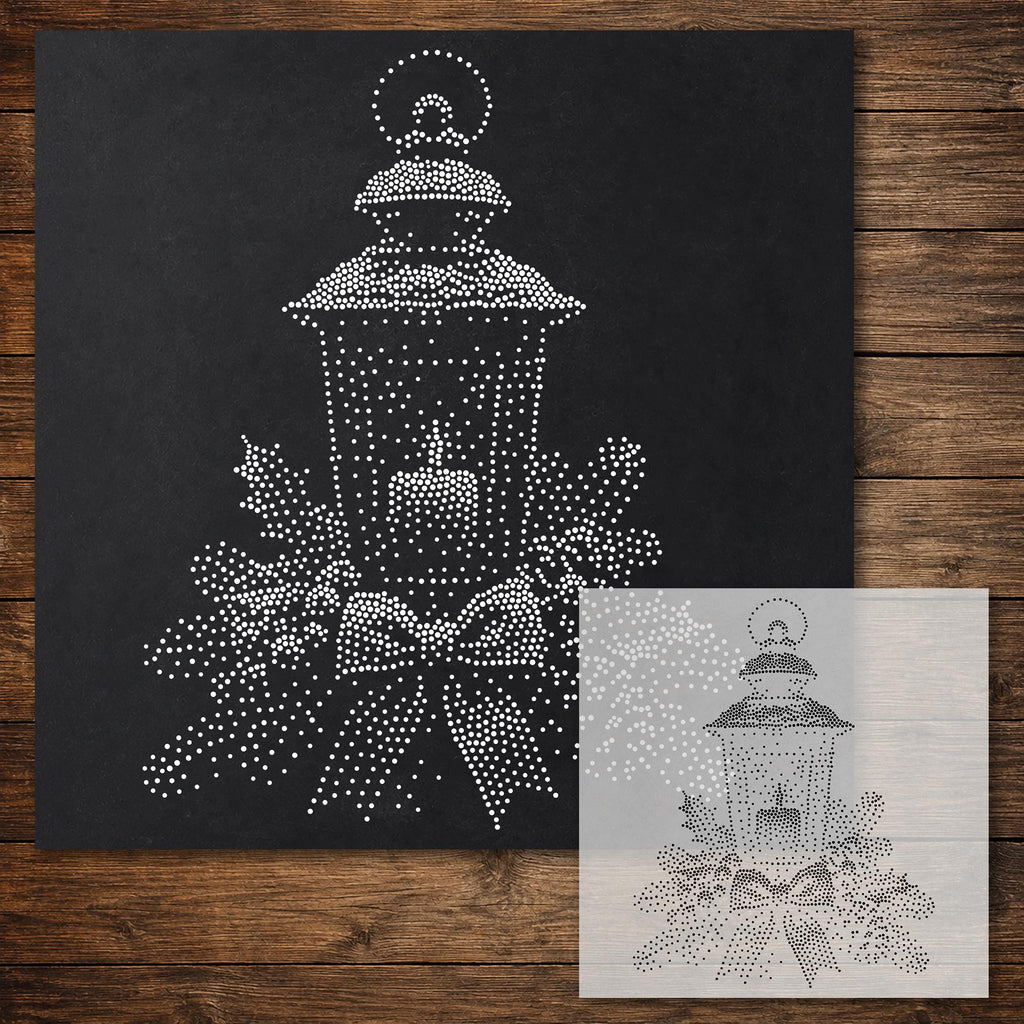 Christmas Lantern reusable Mylar stencil