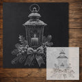 Christmas Lantern reusable Mylar stencil