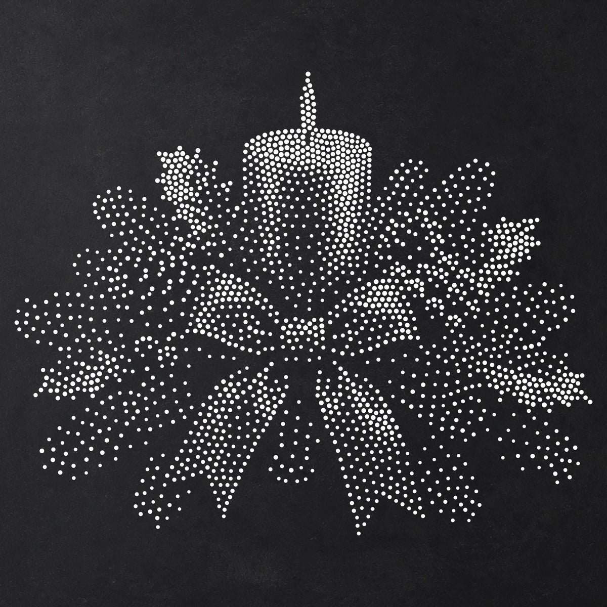 Candlelit Christmas Centrepiece reusable Mylar stencil