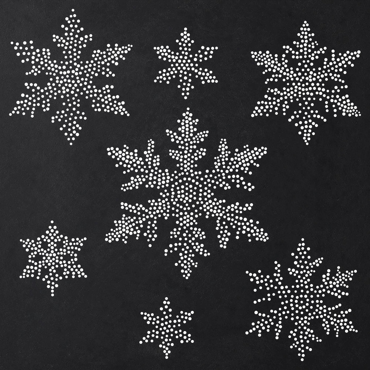 Christmas Snowflakes #1 reusable Mylar stencil