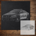 Police Car reusable Mylar stencil