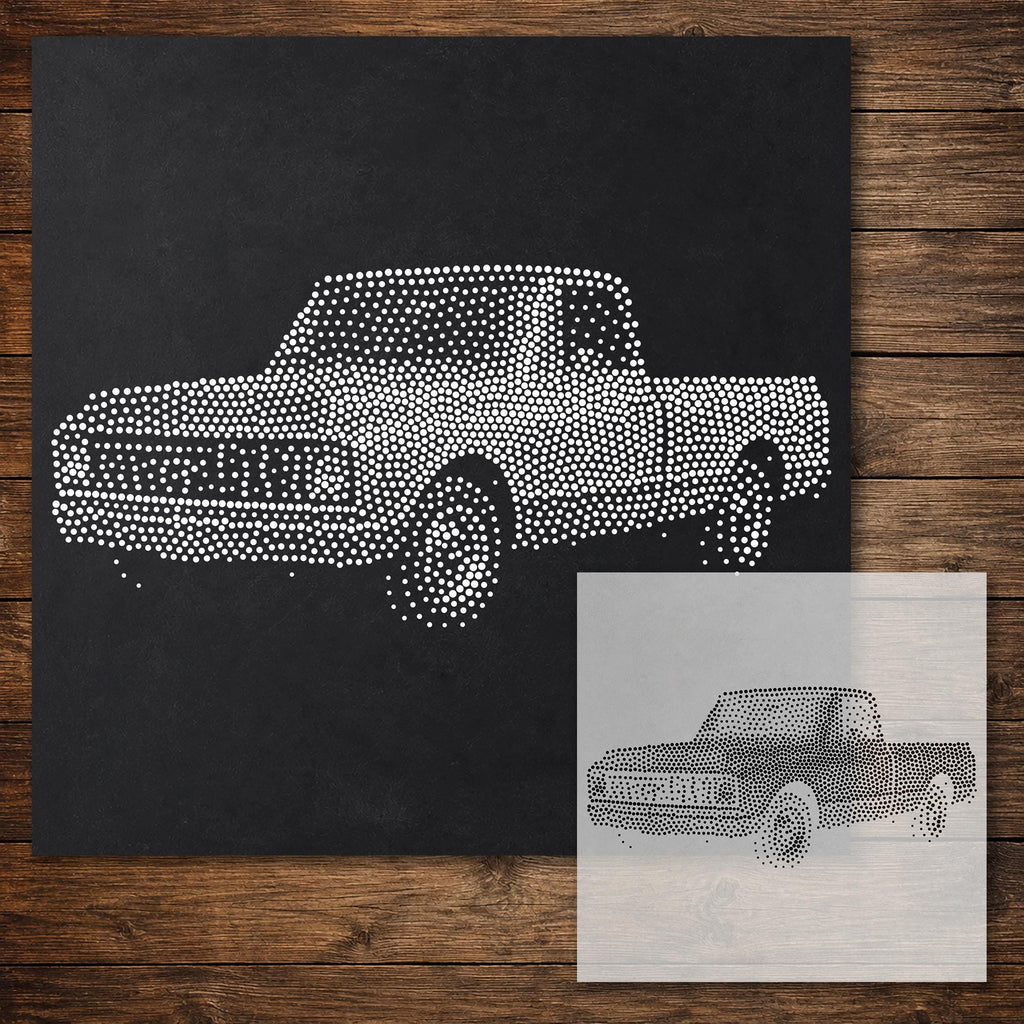 Classic Pickup Truck reusable Mylar stencil