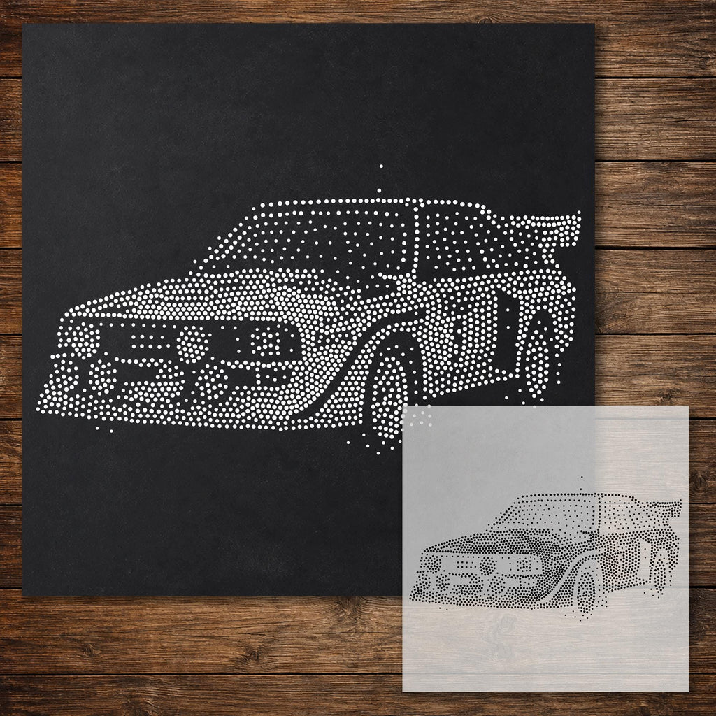 Rally Car reusable Mylar stencil