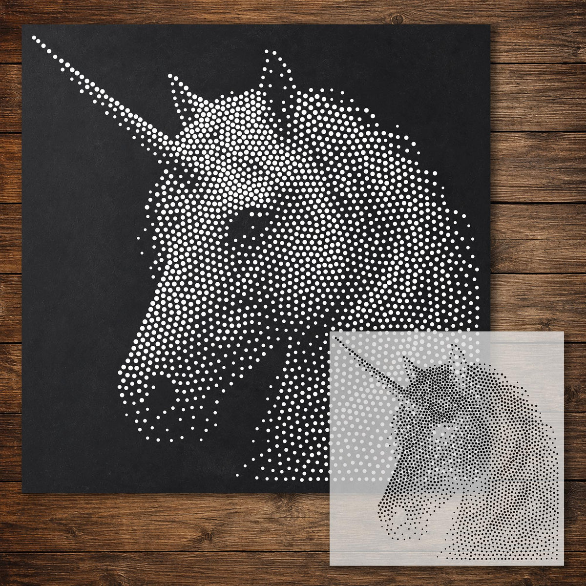 Unicorn Head reusable Mylar stencil