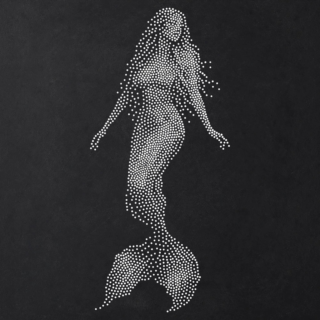 Mermaid reusable Mylar stencil