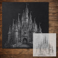 Fairytale Castle reusable Mylar stencil