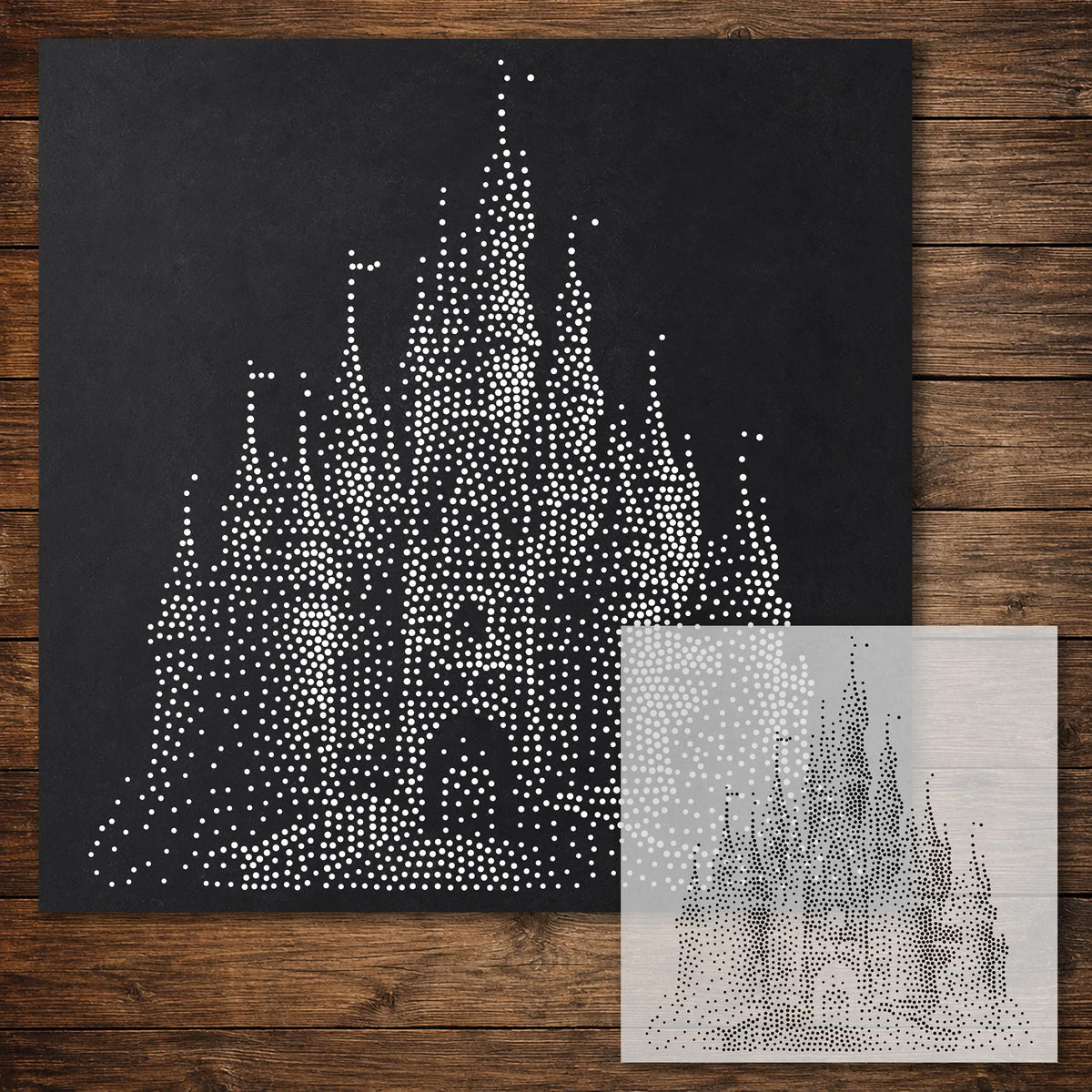 Fairytale Castle reusable Mylar stencil