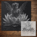 Fairy in Lotus Flower reusable Mylar stencil