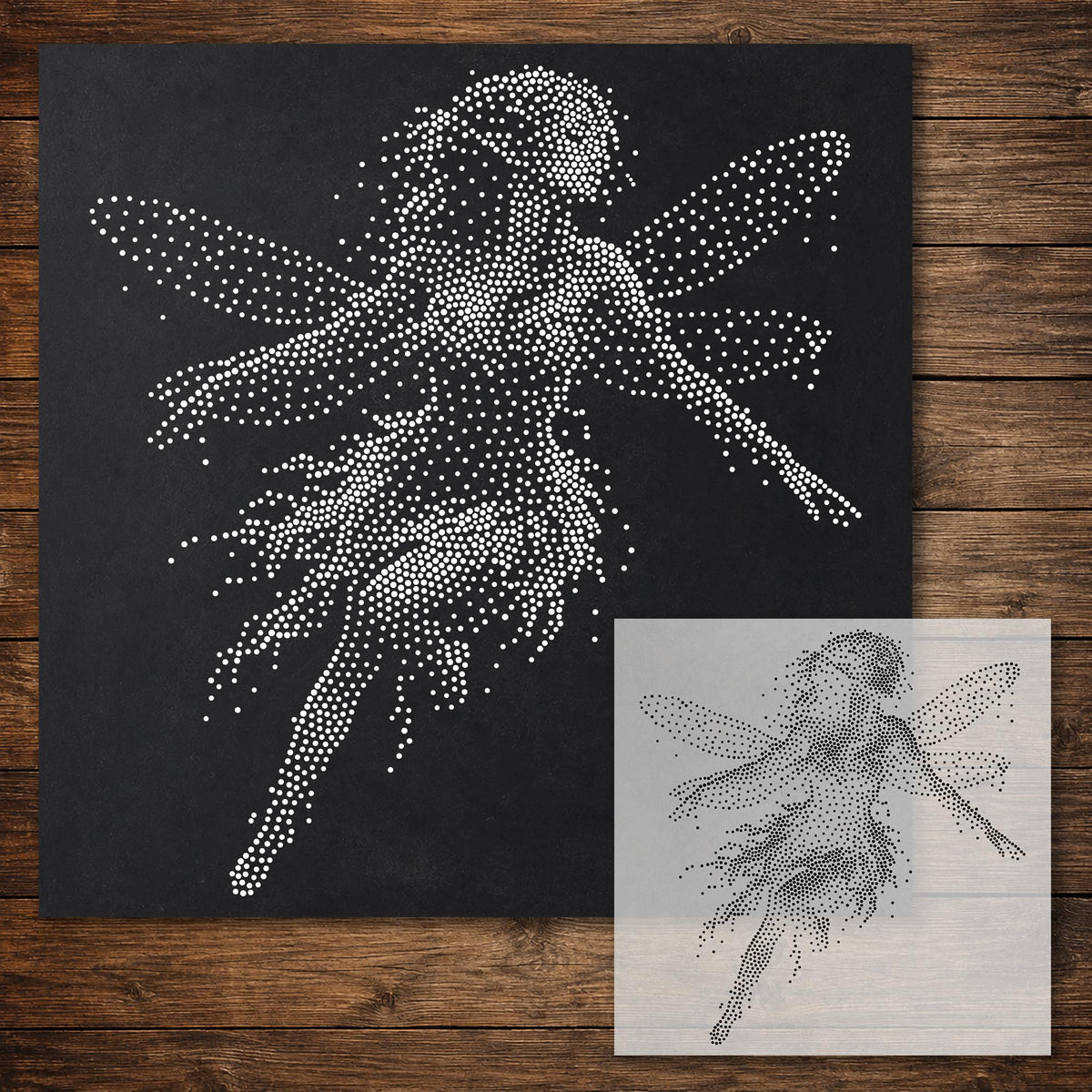 Dragonfly Fairy reusable Mylar stencil