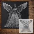 Winged Princess reusable Mylar stencil
