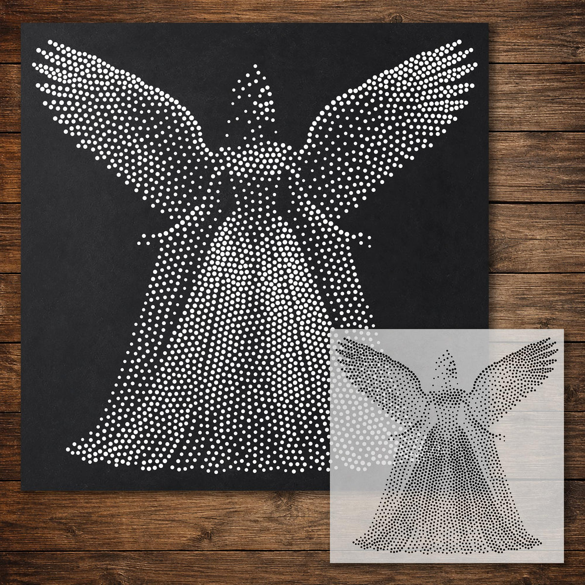 Winged Princess reusable Mylar stencil