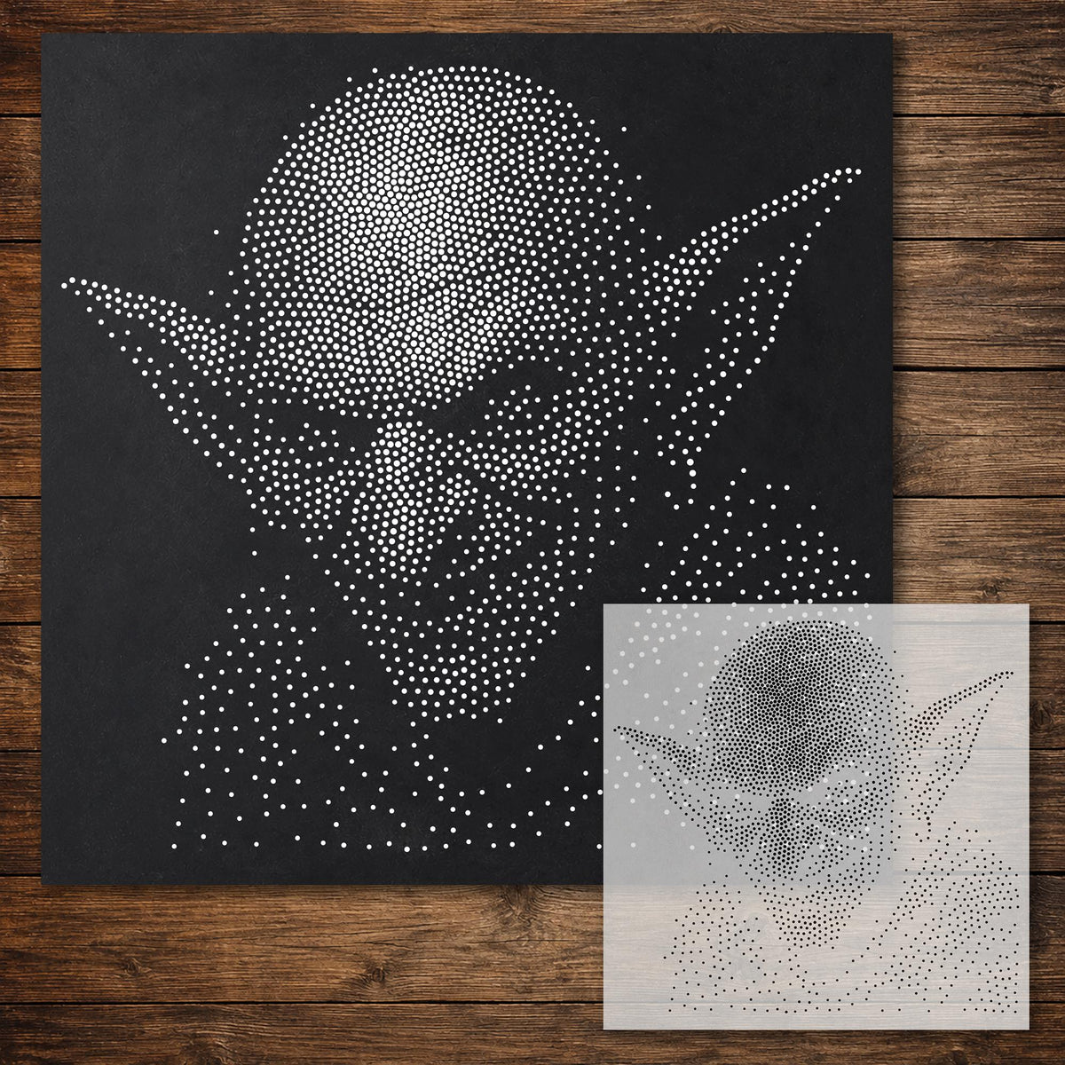 Goblin Portrait reusable Mylar stencil
