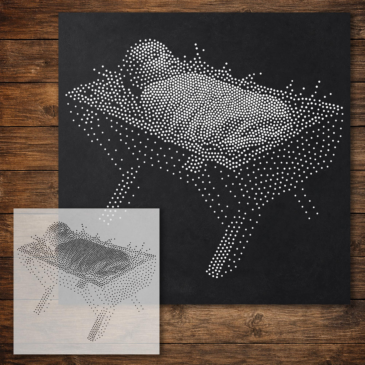 Baby Jesus in Manger reusable Mylar stencil
