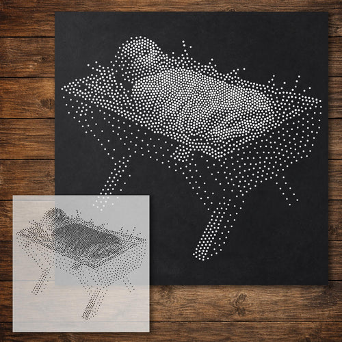 Baby Jesus in Manger reusable Mylar stencil