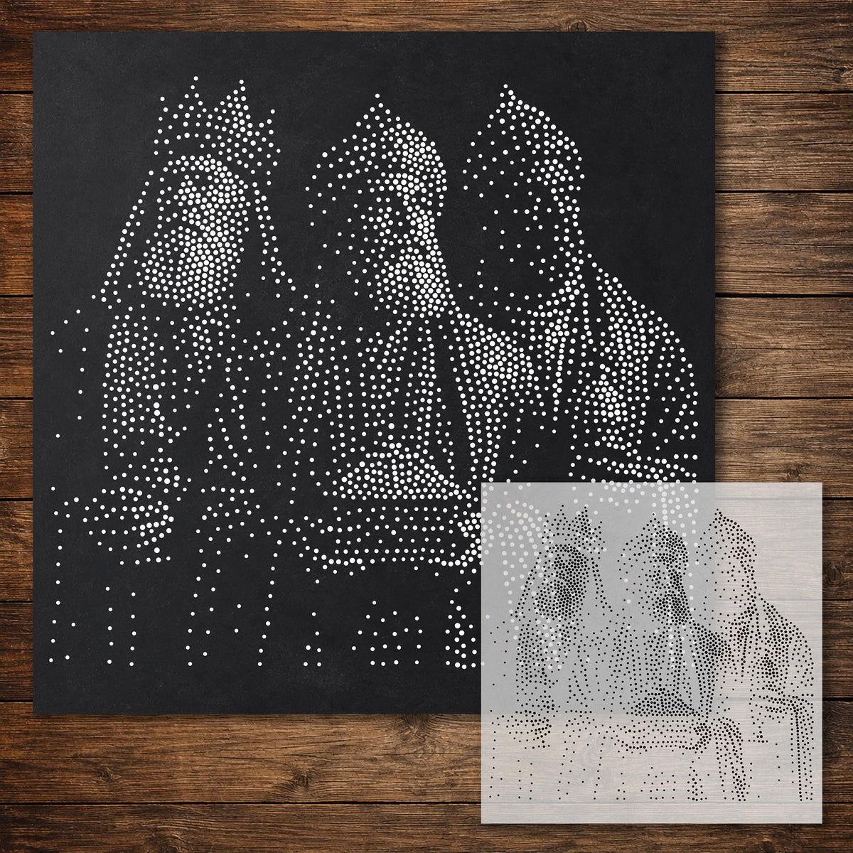 Three Wise Men reusable Mylar stencil
