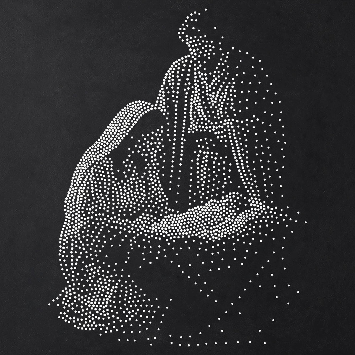 Mary Joseph Over Manger reusable Mylar stencil