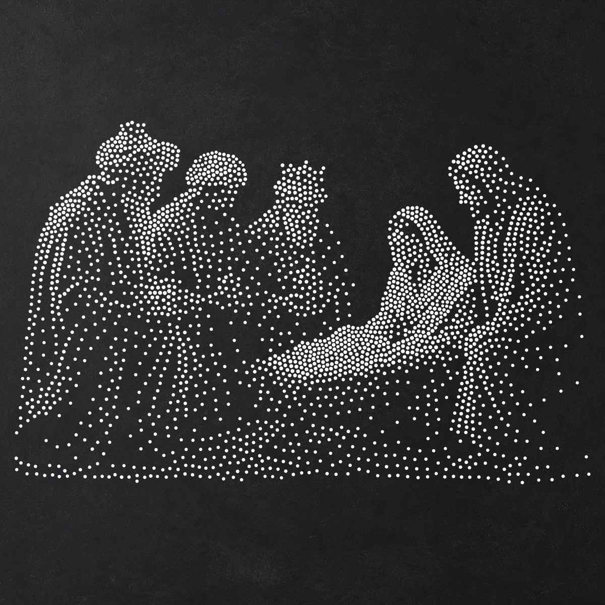 Three Wise Men with Jesus reusable Mylar stencil