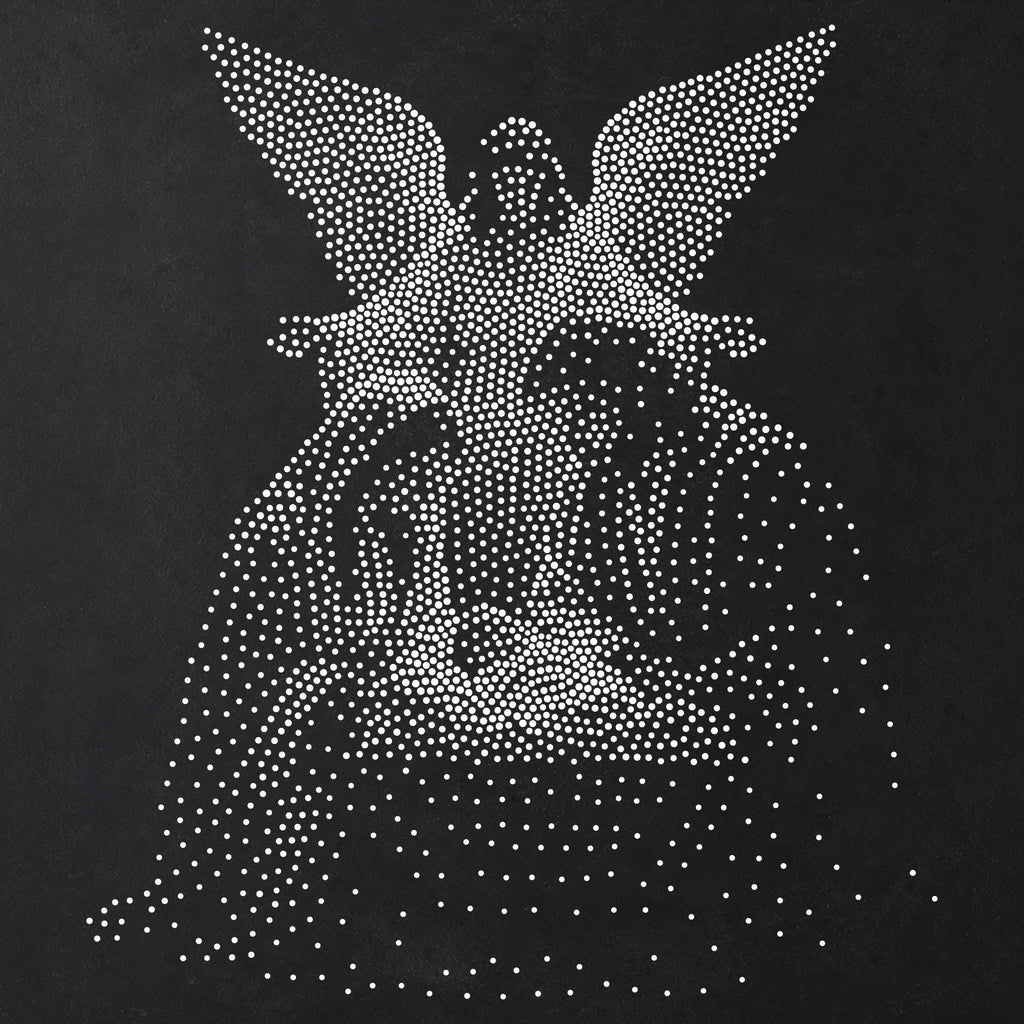 Angel with Holy Family reusable Mylar stencil