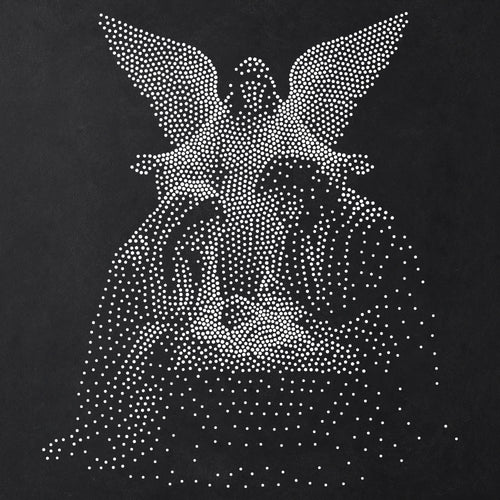 Angel with Holy Family reusable Mylar stencil