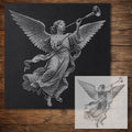 Angel with Trumpet reusable Mylar stencil
