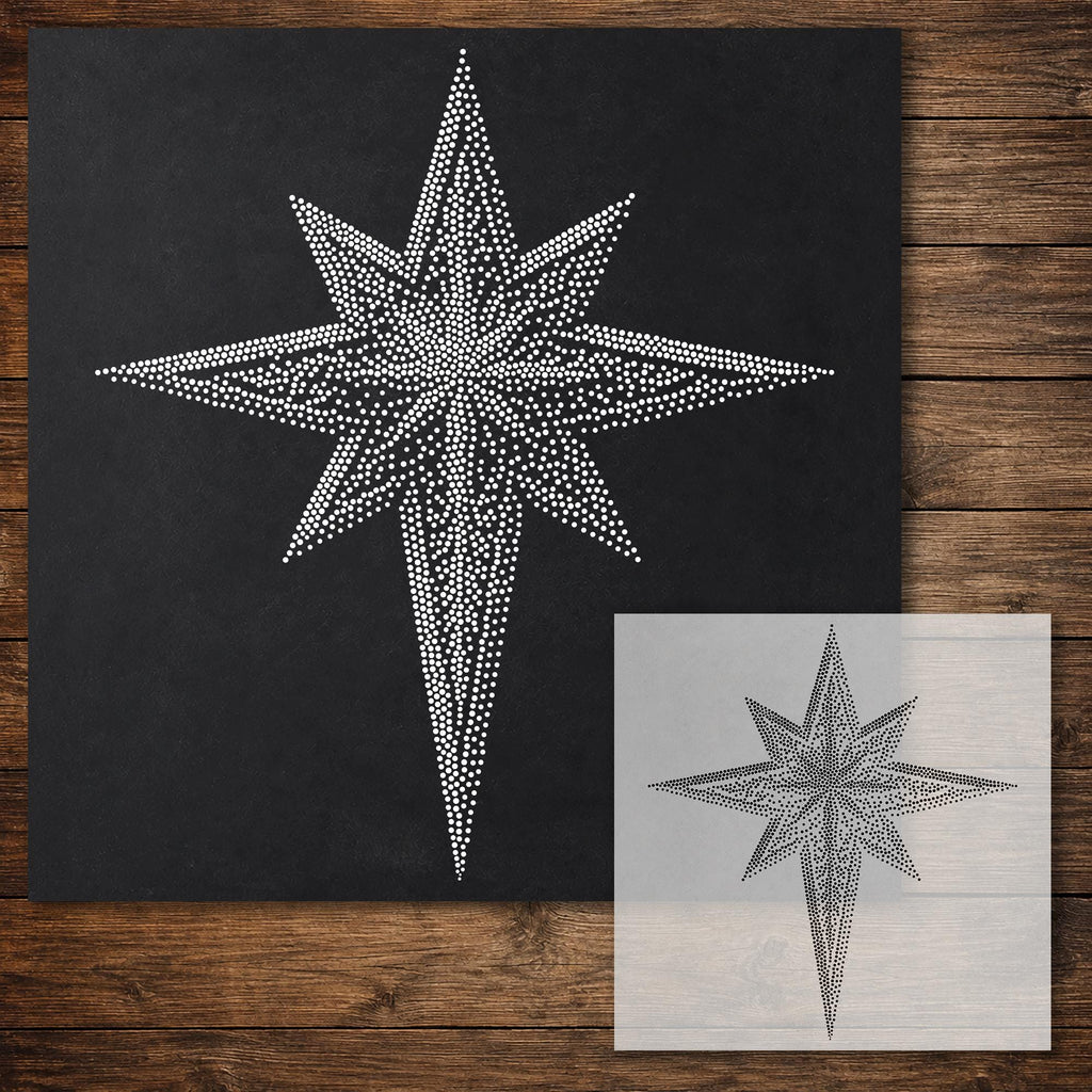 Nativity Star reusable Mylar stencil