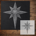 Nativity Star reusable Mylar stencil