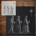 Wise Men Following Star reusable Mylar stencil
