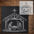Nativity under Star reusable Mylar stencil