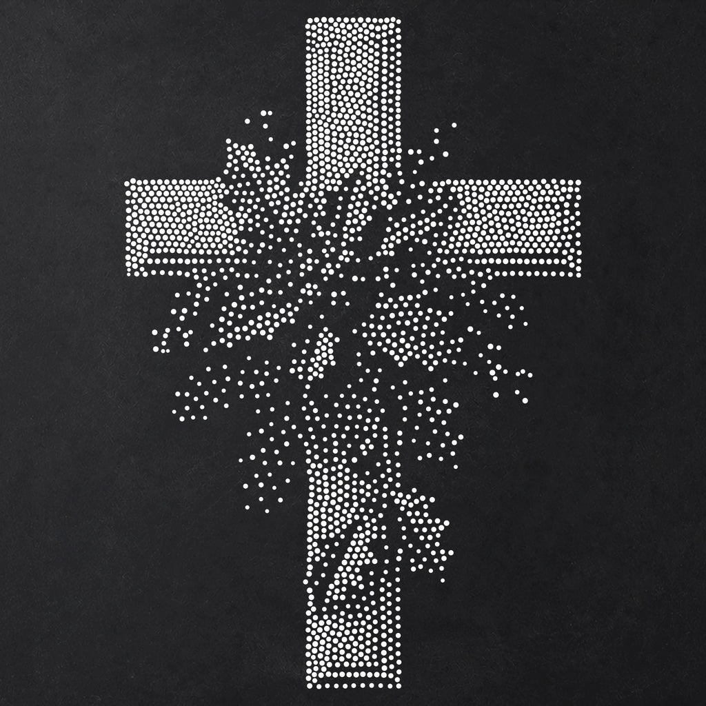 Christmas Cross with Holly reusable Mylar stencil