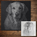 Golden Retriever Dog reusable Mylar stencil