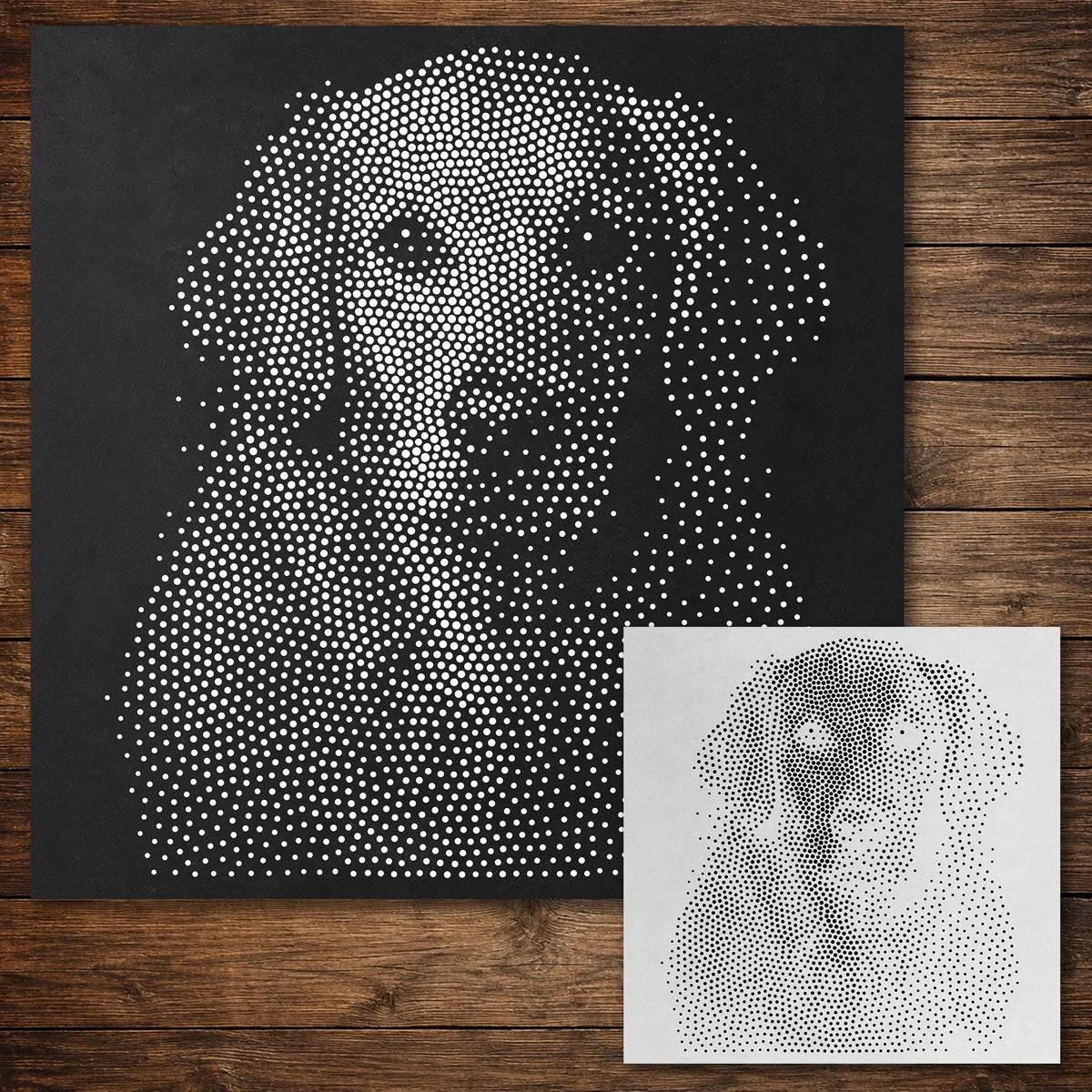 Golden Retriever Dog reusable Mylar stencil