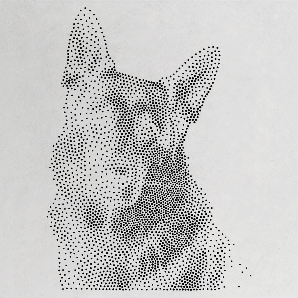 German Shepherd Dog reusable Mylar stencil