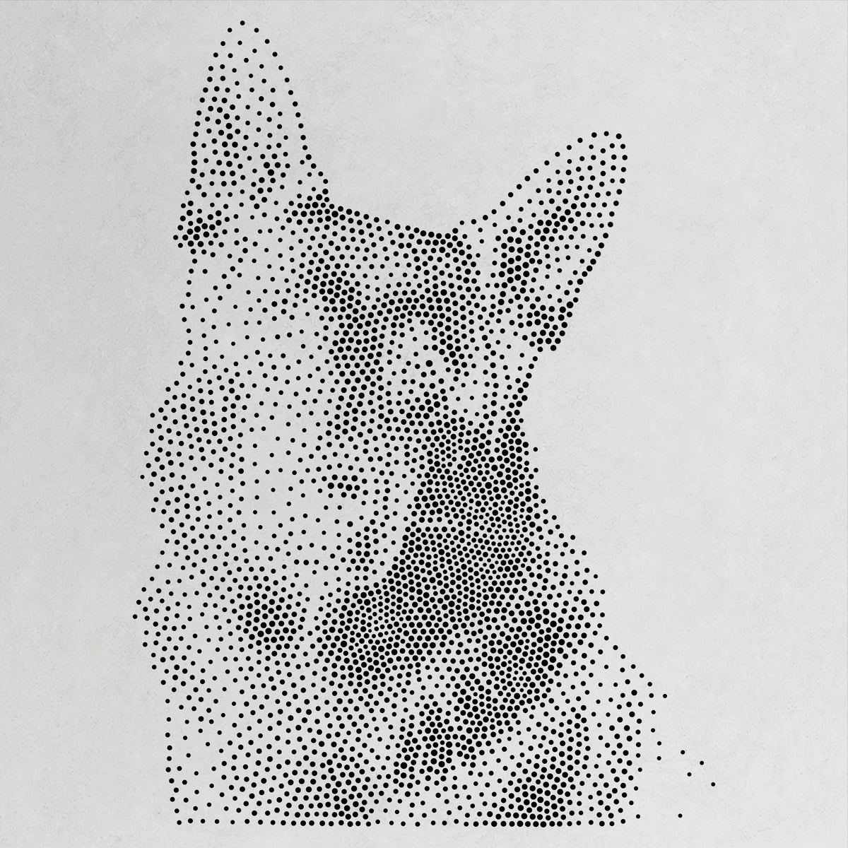 German Shepherd Dog reusable Mylar stencil