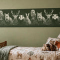 Repeating Woodland Creatures Wall reusable Mylar stencil
