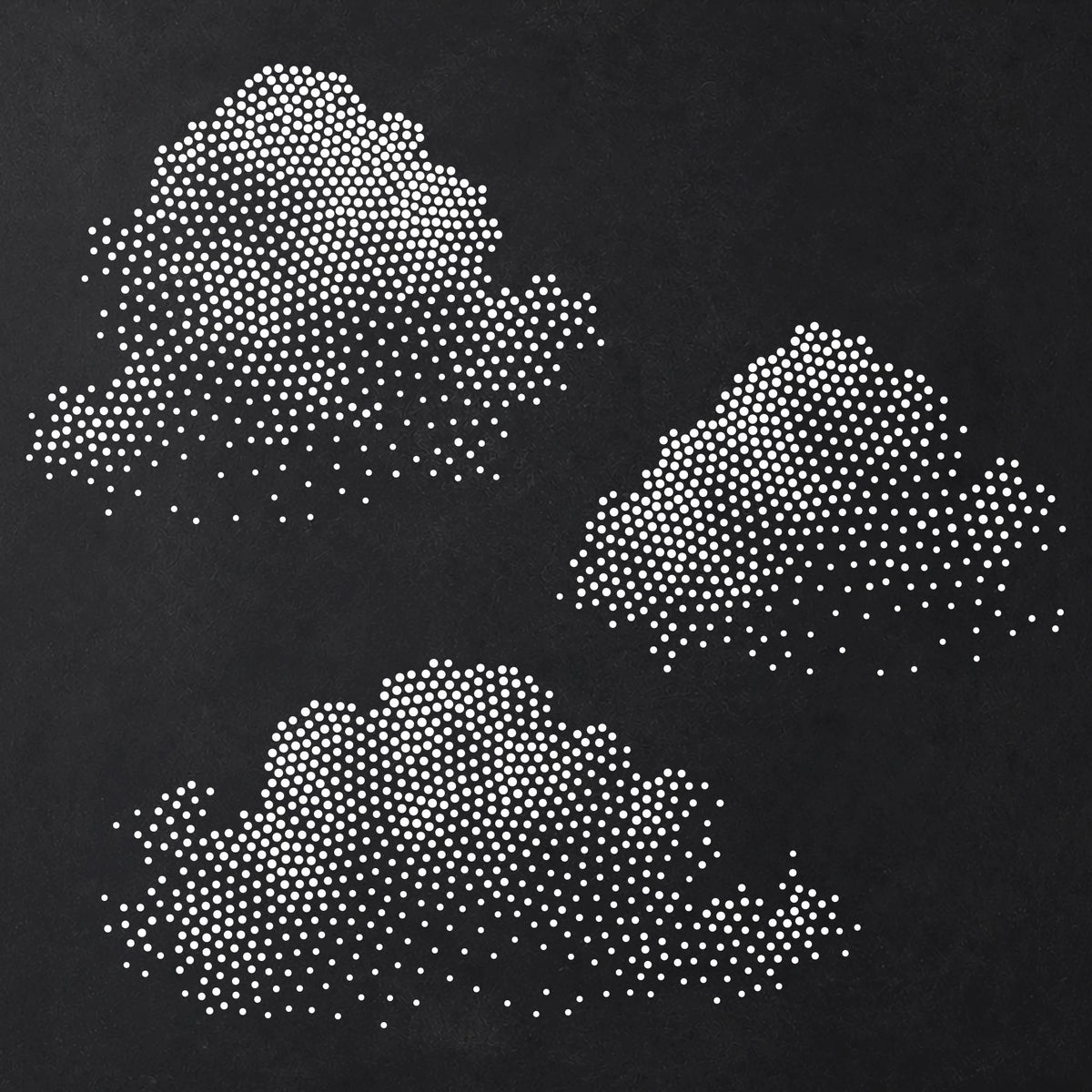 Clouds reusable Mylar stencil