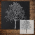 Silver Birch Tree reusable Mylar stencil