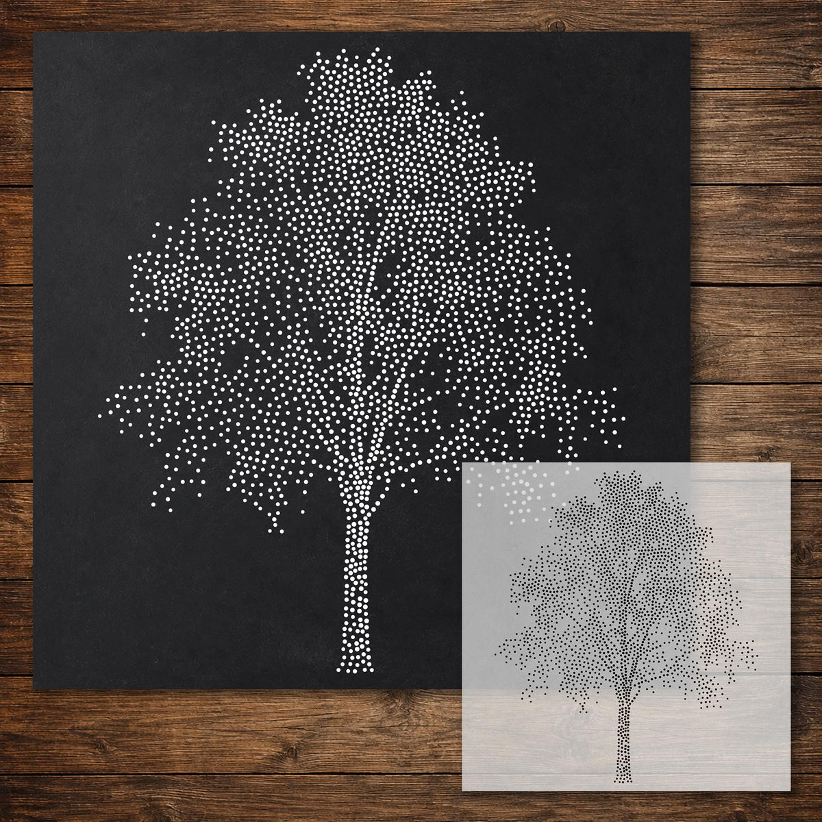 Silver Birch Tree reusable Mylar stencil