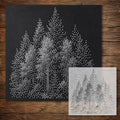 Forest Woodland reusable Mylar stencil