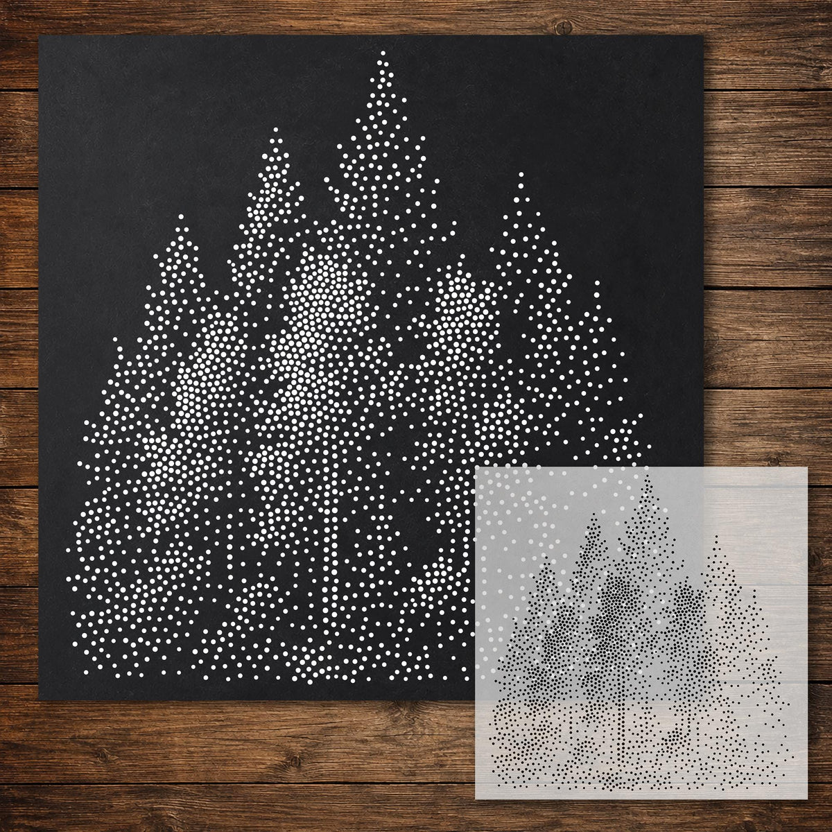 Forest Woodland reusable Mylar stencil